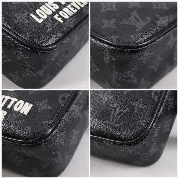 LOUIS VUITTON Monogram Eclipse DanubePM Shoulder Bag M43677 LV Auth 133254M - Picture 14 of 16